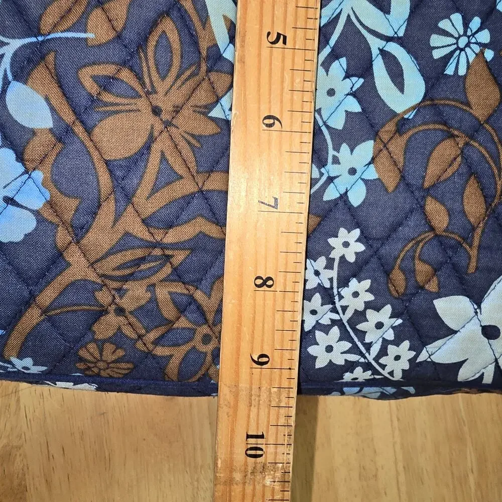 Retired Vera Bradley Java Floral Pattern Purse Blue Brown